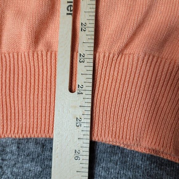 Vtg 80s Brooks Brothers Sweater Men's Size L Peach Sea Island Cotton V-Neck - Picture 8 of 9